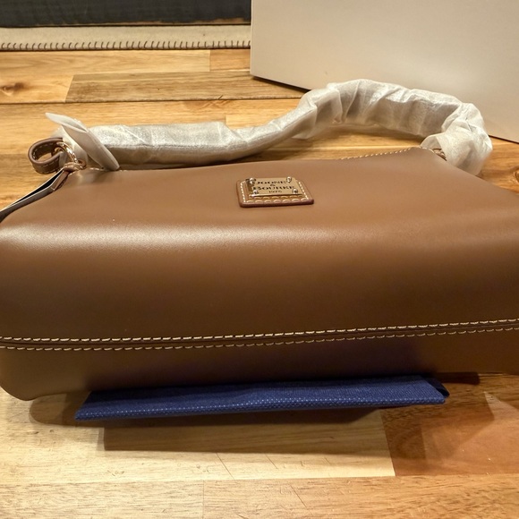 Dooney & Bourke Tan Leather Shoulder Bag - Picture 4 of 7